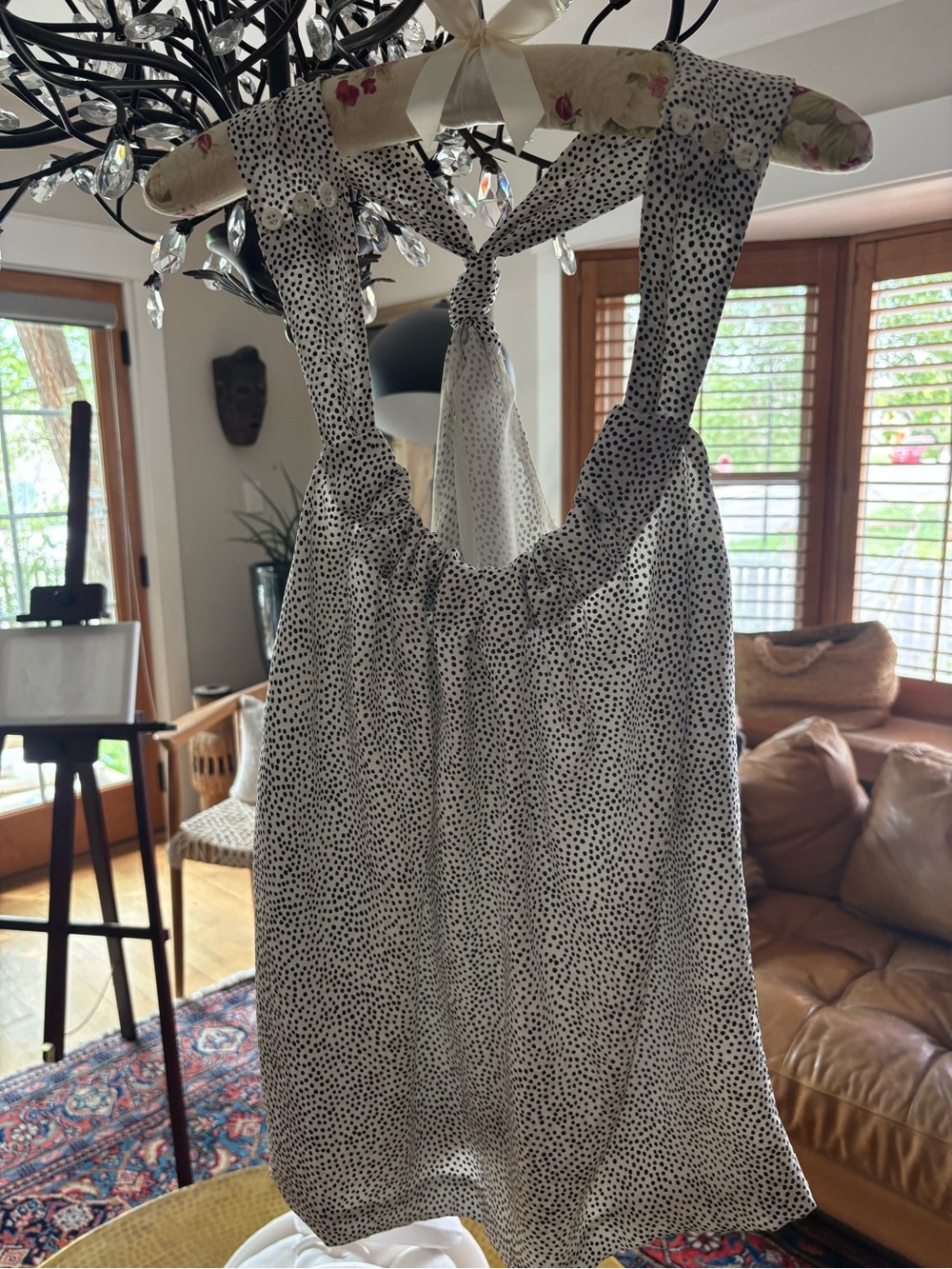 Viktor & Rolf White Tank with Black Polka Dots